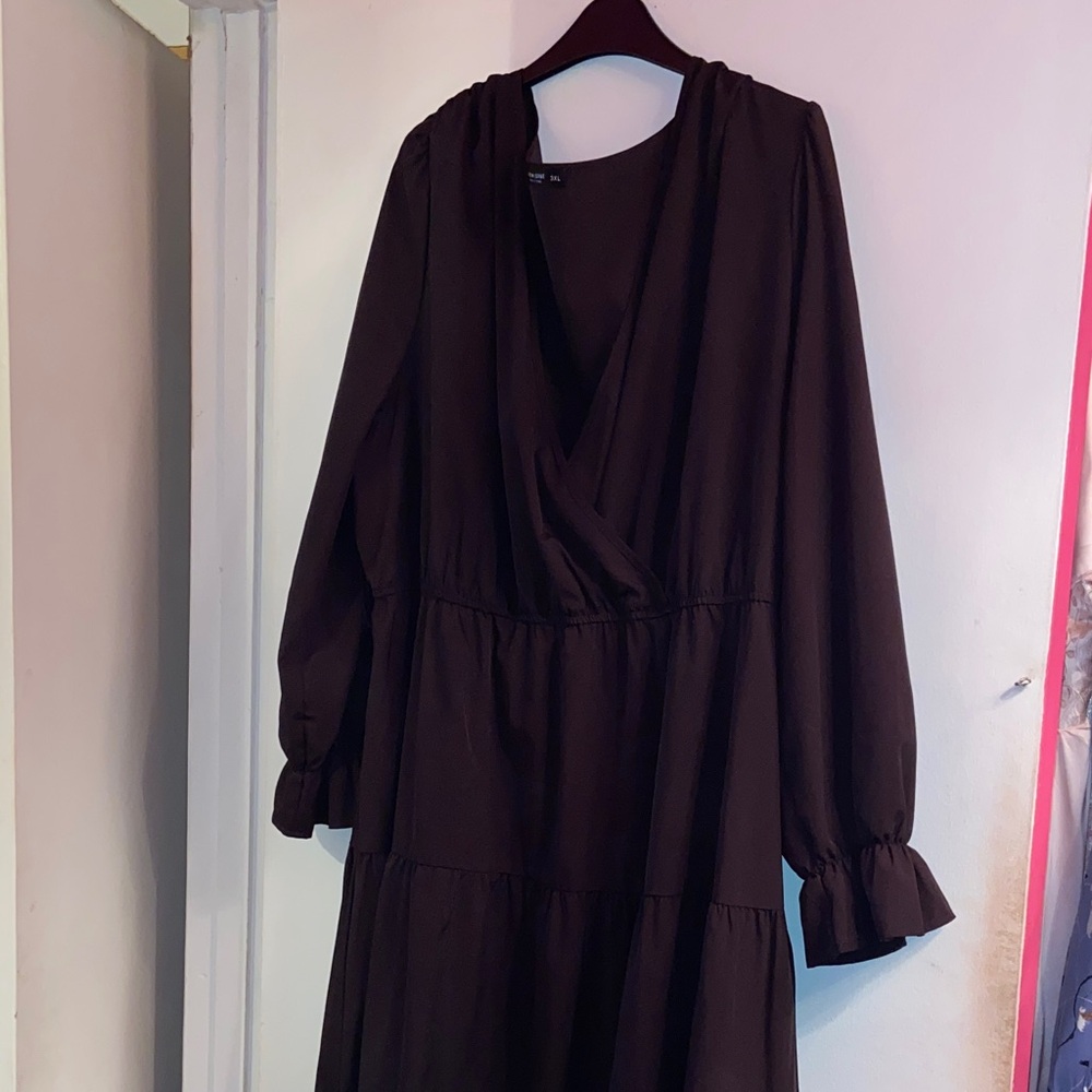 SHEIN Black Long Sleeve Dress